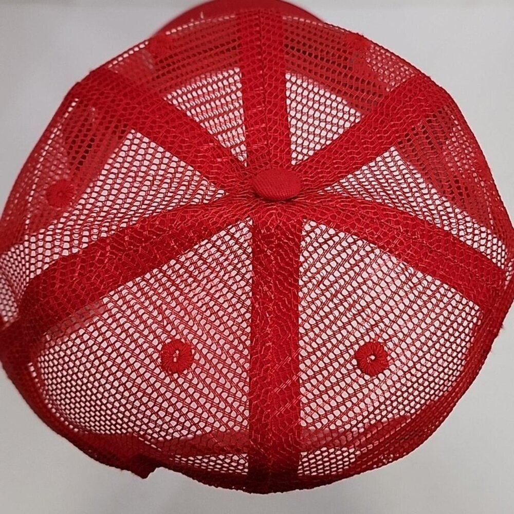 Coca Cola Red Mesh Trucker Hat Logo Patch Snapback Cap One Size - Picture 5 of 8